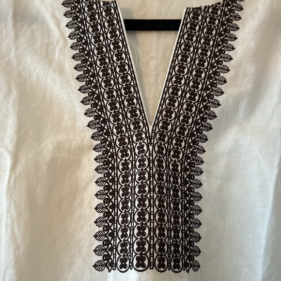 Tory Burch Classic Linen Tunic Shirt Coverup - Picture 2 of 4